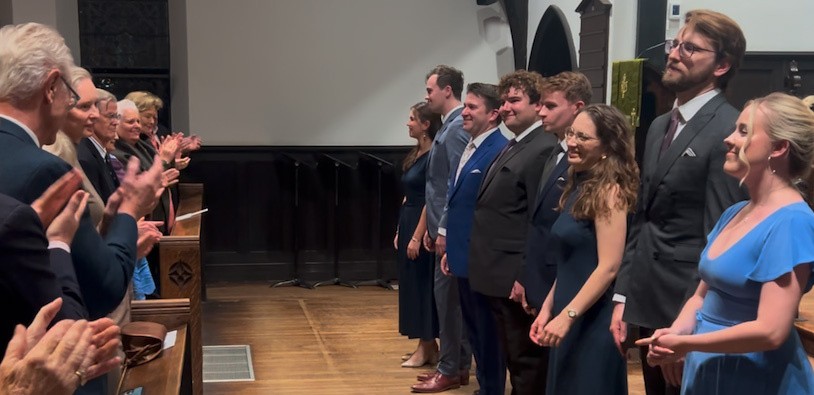 VOCES8 takes the applause at the season opener of the Grace Church Concert Series in The Plains. Photo: Leland Schwartz